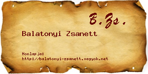 Balatonyi Zsanett névjegykártya